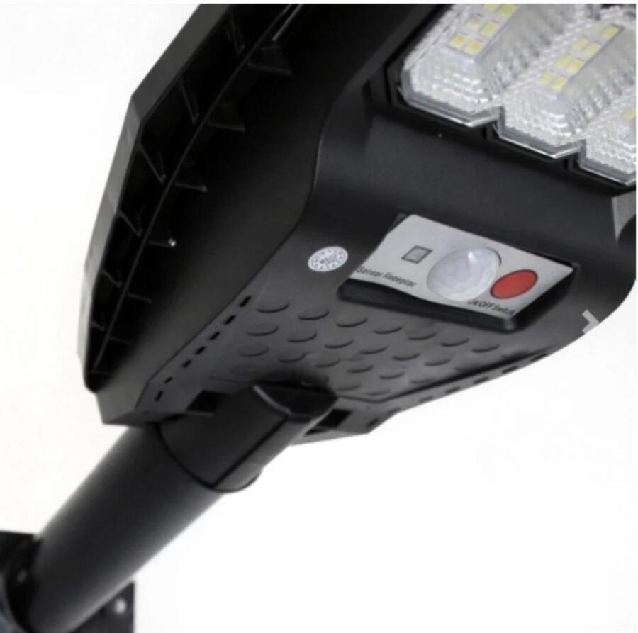 LAMPIONE CON STAFFA 400W LED FOTOVOLTAICO TELECOMANDO SOLARE CREPUSCOLARE IP65