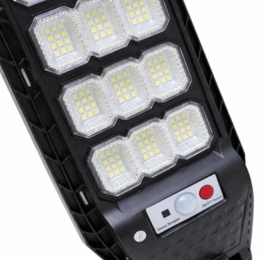 LAMPIONE CON STAFFA 400W LED FOTOVOLTAICO TELECOMANDO SOLARE CREPUSCOLARE IP65