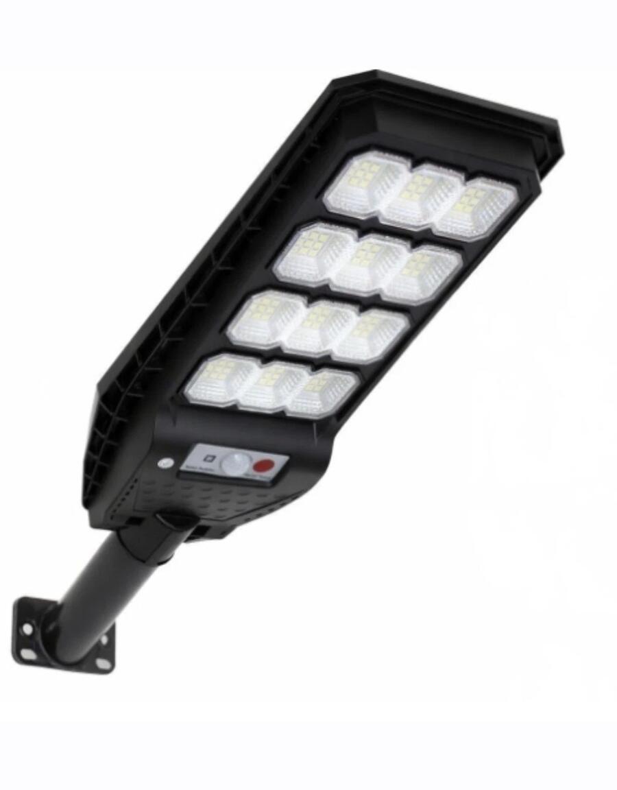 LAMPIONE CON STAFFA 400W LED FOTOVOLTAICO TELECOMANDO SOLARE CREPUSCOLARE IP65