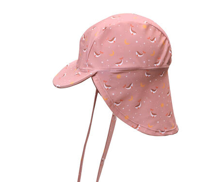 Cappello da Spiaggia Bebè – Protezione UV50+ con Visiera e Patellina - Pink Whale