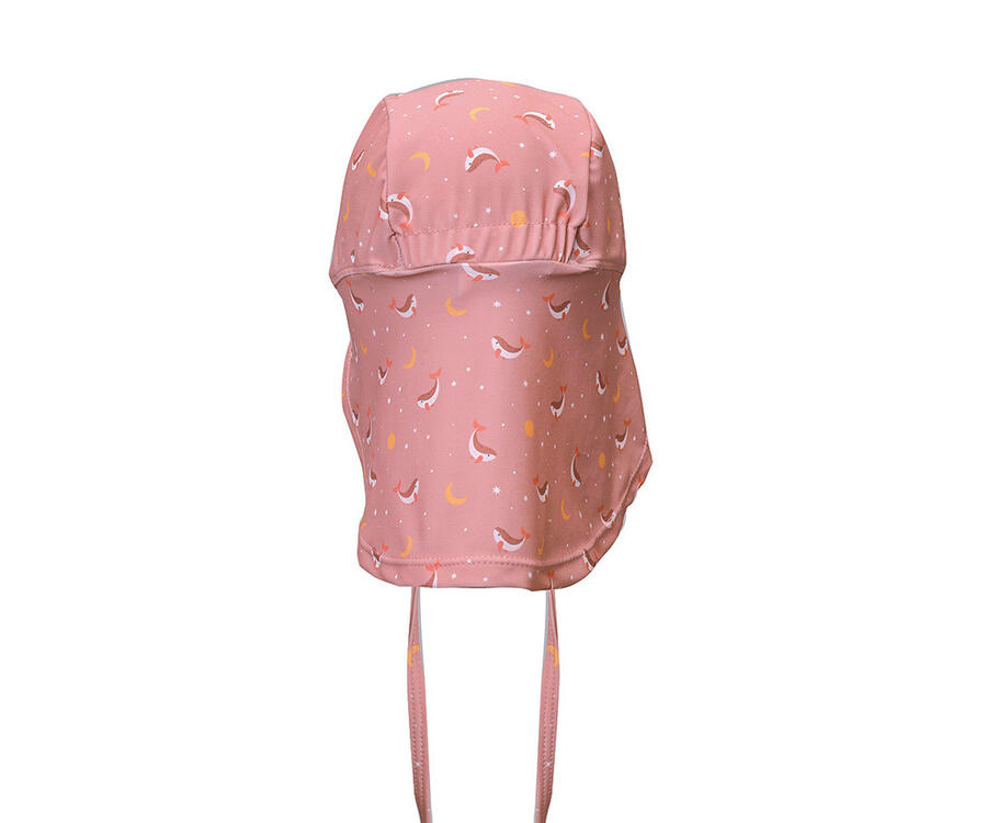 Cappello da Spiaggia Bebè – Protezione UV50+ con Visiera e Patellina - Pink Whale
