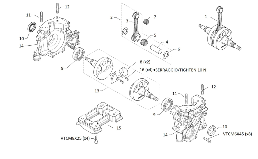 RIEMPIMENTO ALBERO MOTORE / GUANCETTE MOTORE HAT