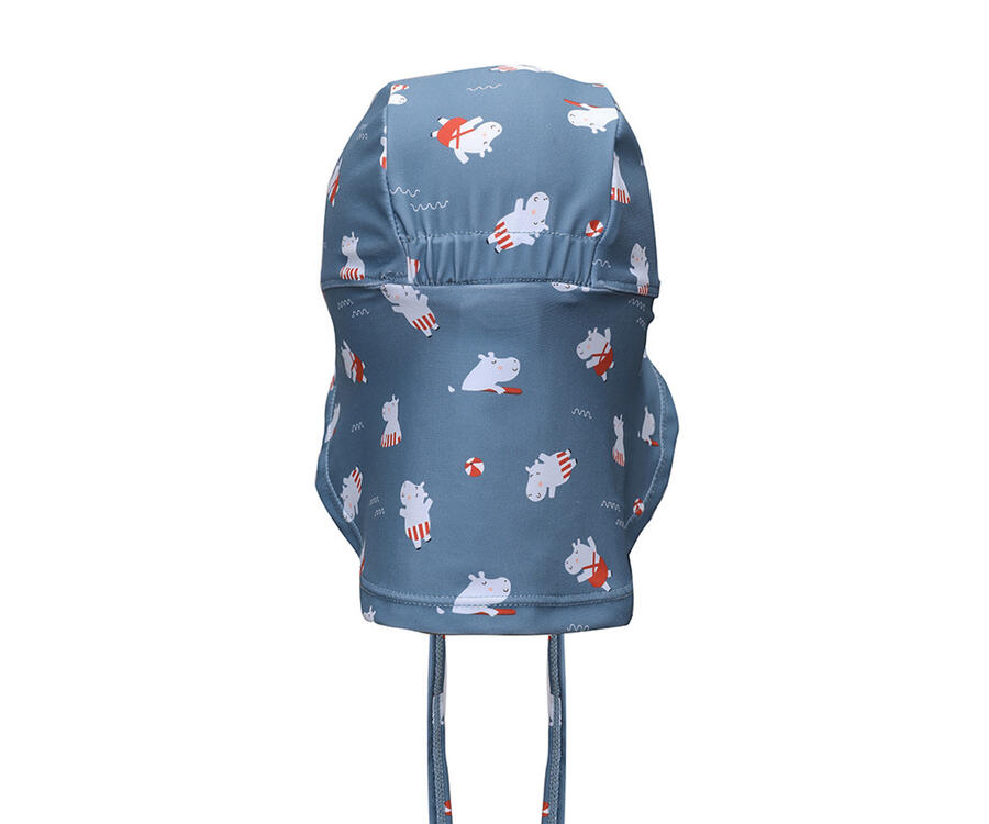 Cappello da Spiaggia Bebè – Protezione UV50+ con Visiera e Patellina - Hippos