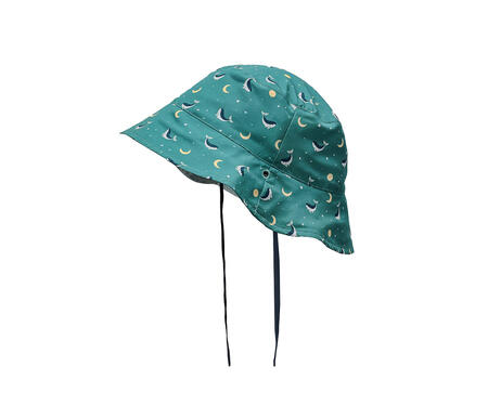 Cappellino Reversibile Bebè – Protezione Solare UPF+30 - Teal Whale
