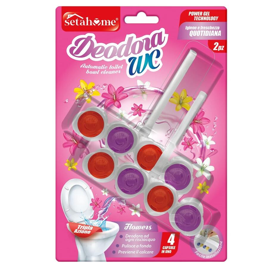 SETABLU DEODORANTE WC 2 PEZZI 50 GR FIORI (Confezione da 12 pezzi) 