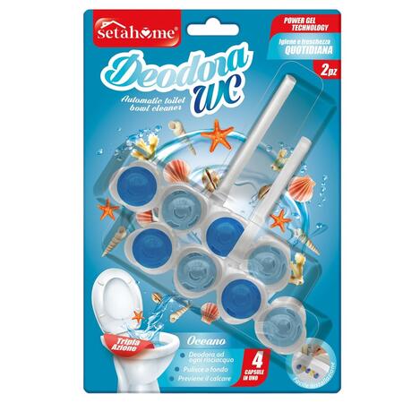  SETABLU DEODORANTE WC 2 PEZZI 50 GR OCEANO (Confezione da 12 pezzi) 