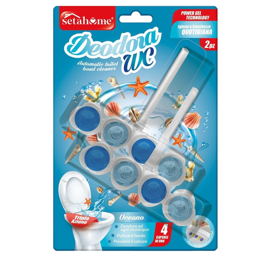  SETABLU DEODORANTE WC 2 PEZZI 50 GR OCEANO (Confezione da 12 pezzi) 