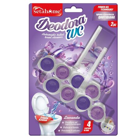 SETABLU DEODORANTE WC 2 PEZZI 50 GR LAVANDA (Confezione da 12 pezzi) 