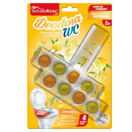 SETABLU DEODORANTE WC 2 PEZZI 50 GR LIMONE (Confezione da 12 pezzi) 