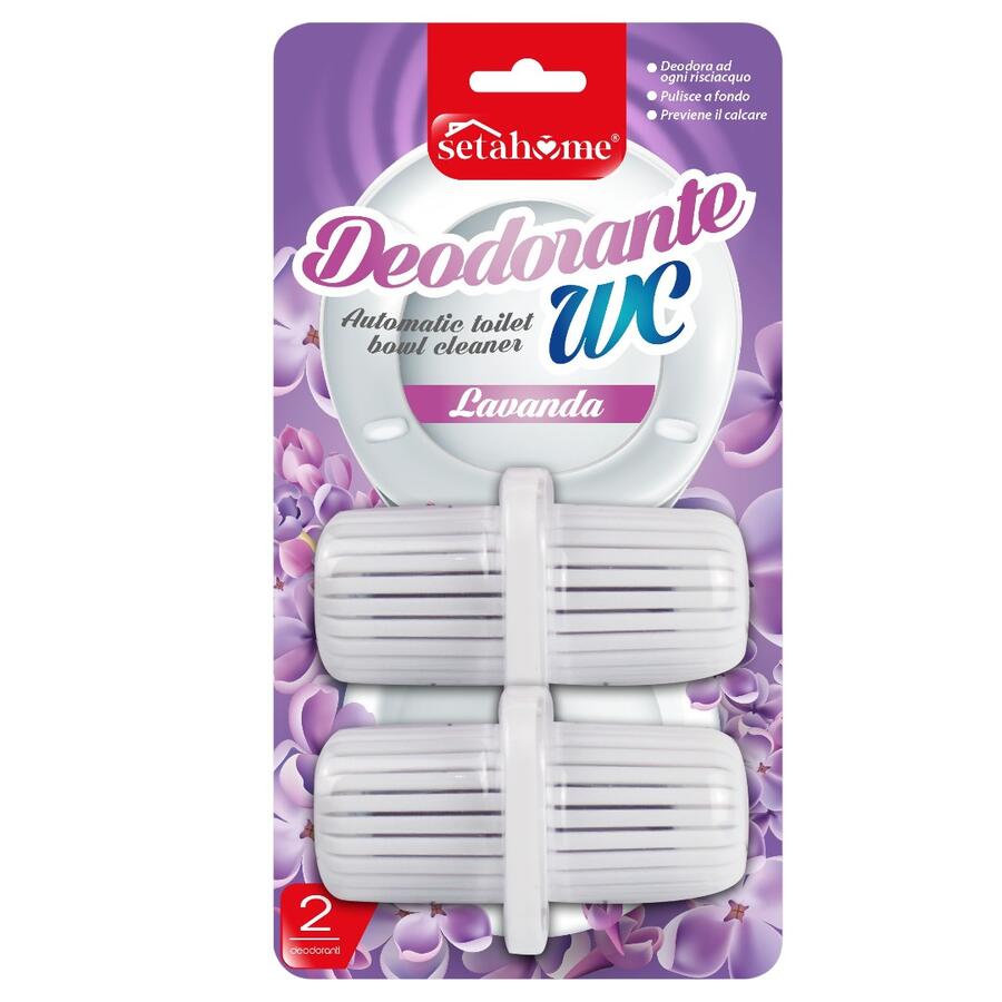 SETABLU DEODORANTE WC 2 PEZZI 40 GR LAVANDA (Confezione da 12 pezzi) 