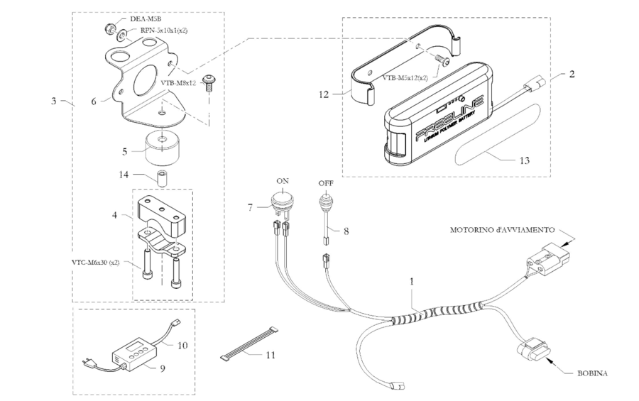 STAFFA PULSANTI EK / HAT
