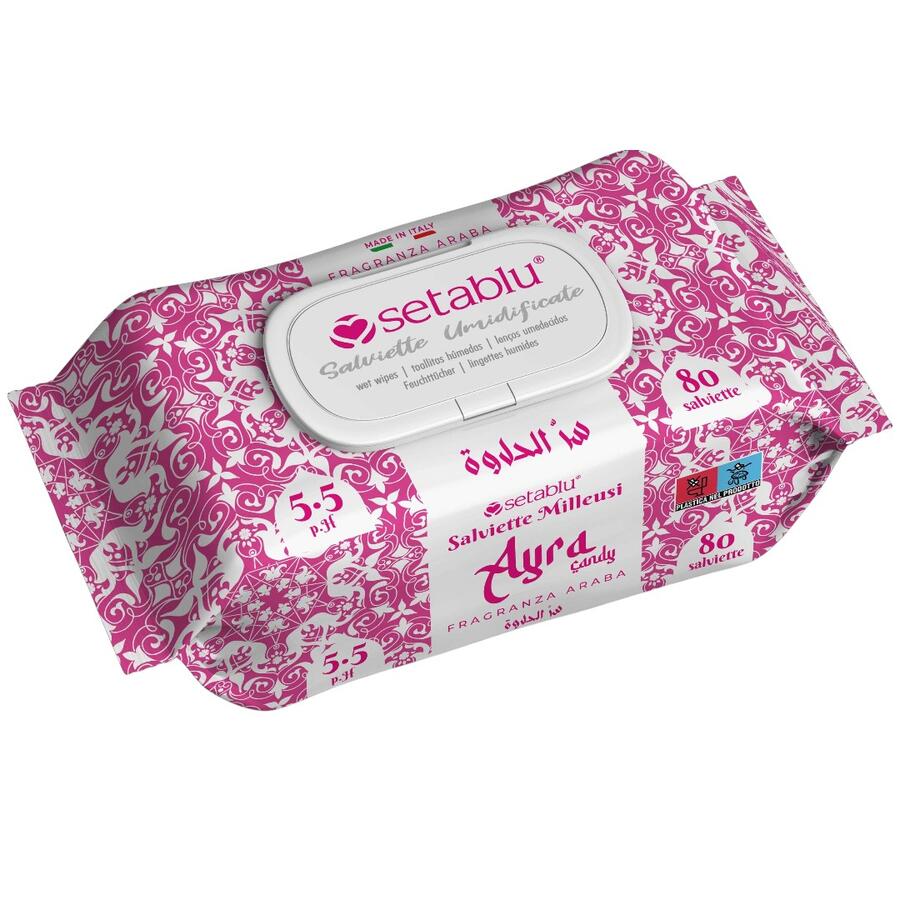 SETABLU SALVIETTINE IMBEVUTE ARABE 80 PEZZI AYRA CANDY (Confezione da 24 pezzi) 
