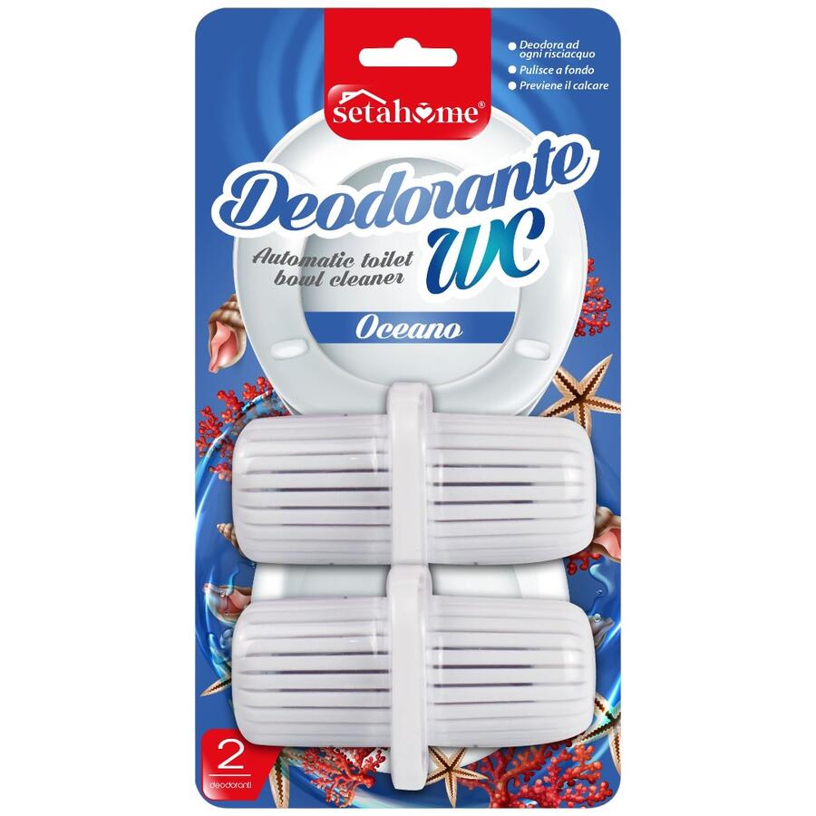 SETABLU DEODORANTE WC 2 PEZZI 40 GR OCEANO (Confezione da 12 pezzi) 