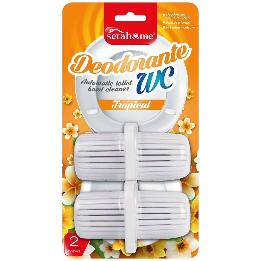 SETABLU DEODORANTE WC 2 PEZZI 40 GR TROPICAL (Confezione da 12 pezzi) 