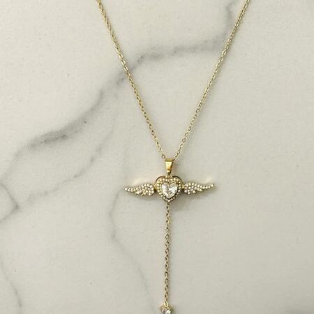 Collana Ali & Cuori con Zirconi Bianchi