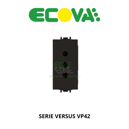 ECOVA - 27203 VP42 Modulo presa 10A nero VP42 compatibile con la serie Vimar Plana®