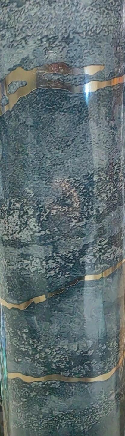 PANNELLO ADESIVO EFFETTO MARMO VERDE ACQUA ORO 120 X 300 cm PVC DECORAZIONE NEW