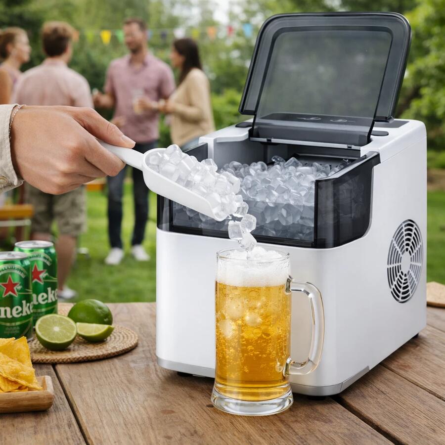 Macchina Ghiaccio Automatica Cubetti Bullet Casa Bar TOBI 12Kg/24h 