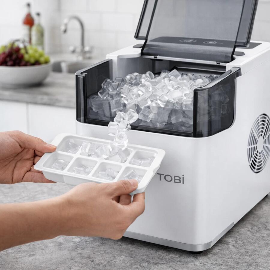 Macchina Ghiaccio Automatica Cubetti Bullet Casa Bar TOBI 12Kg/24h 