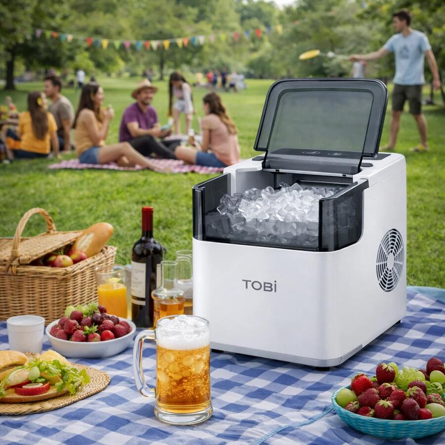 Macchina Ghiaccio Automatica Cubetti Bullet Casa Bar TOBI 12Kg/24h 