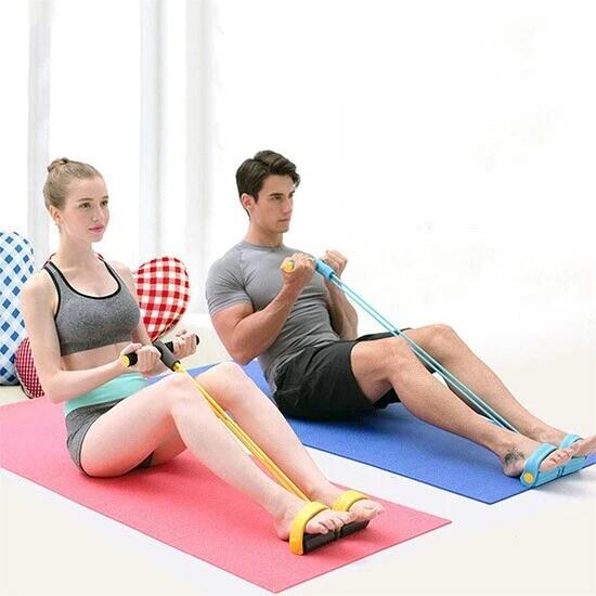 ATTREZZO ELASTICO PILATES PER ESERCIZI ALLENA BRACCIA GAMBE SPALLE FITNESS PULL 