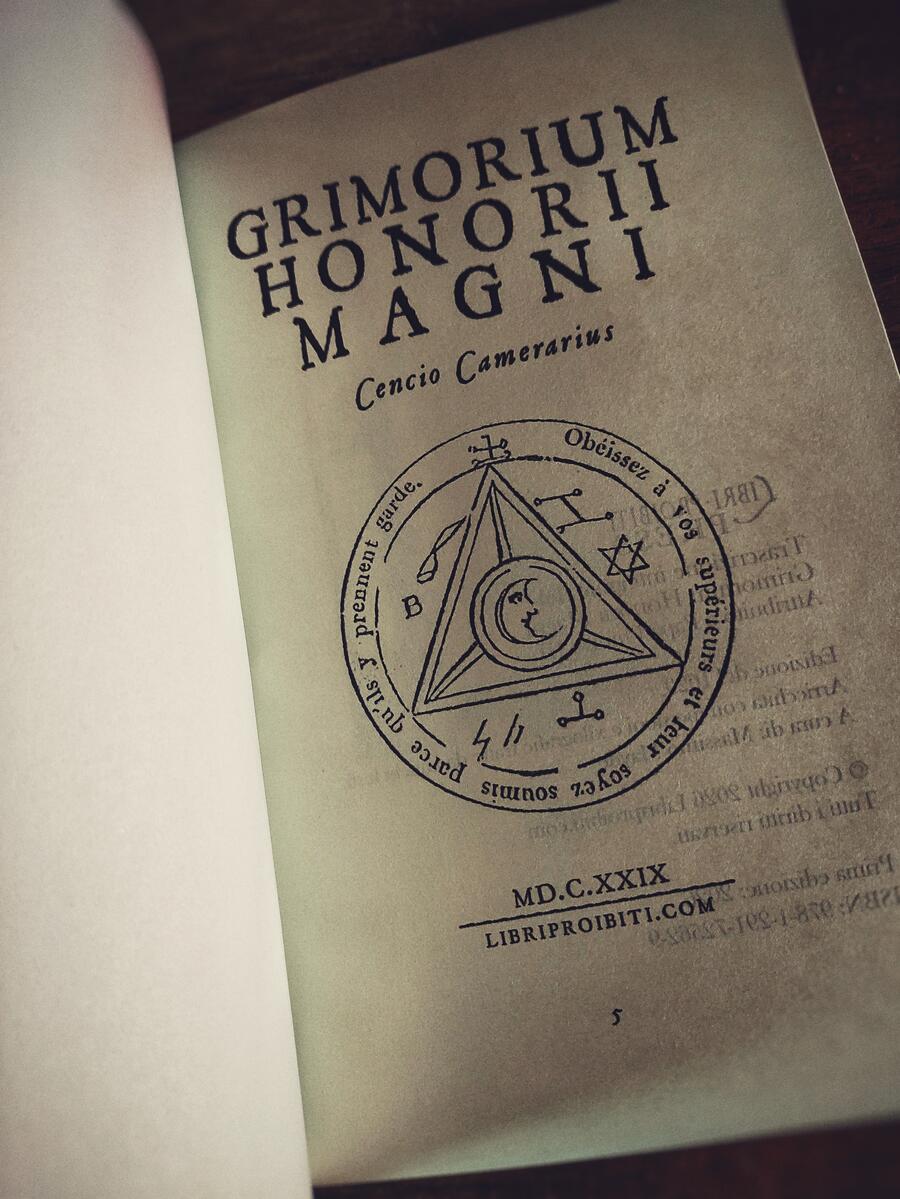 Grimorio di Papa Onorio – Testo dall'edizione del 1629 - Magia nera