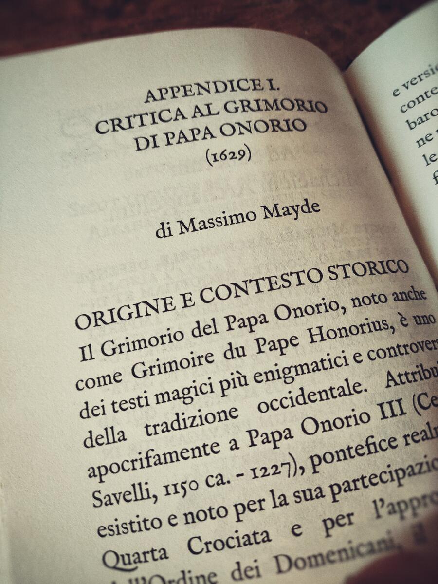 Grimorio di Papa Onorio – Testo dall'edizione del 1629 - Magia nera