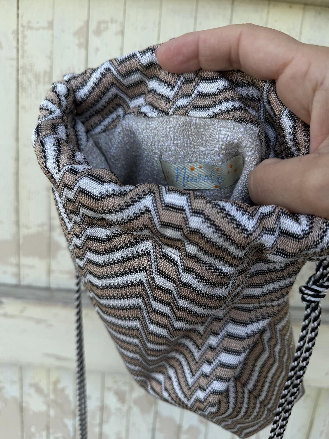 Secchiello bianco e beige 