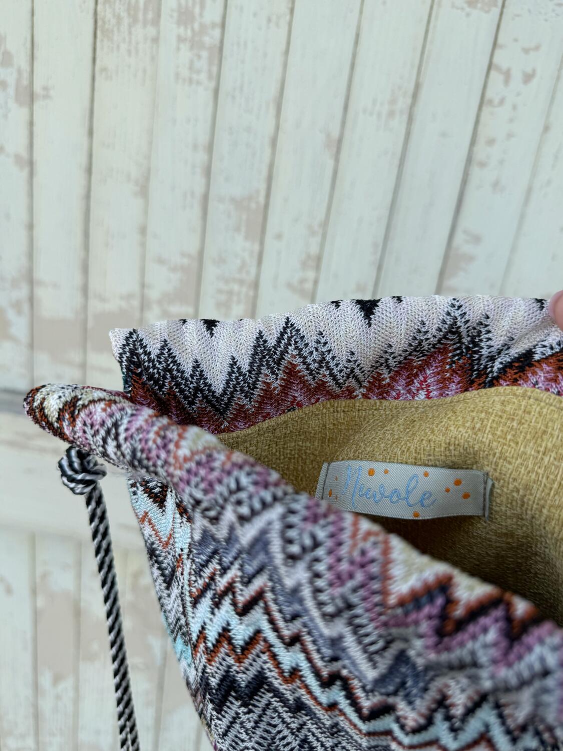 Secchiello  zig zag  sfumature multicolore 