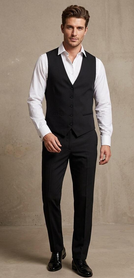 GILET DA BALLO VESTIBILITA' REGOLARE DRITTA CON STRASS NEI TASCHINI 8-0008