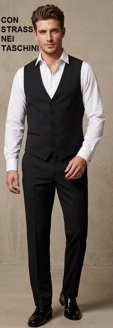 GILET DA BALLO VERSIONE SLIM CON STRASS NEI TASCHINI 8-0002