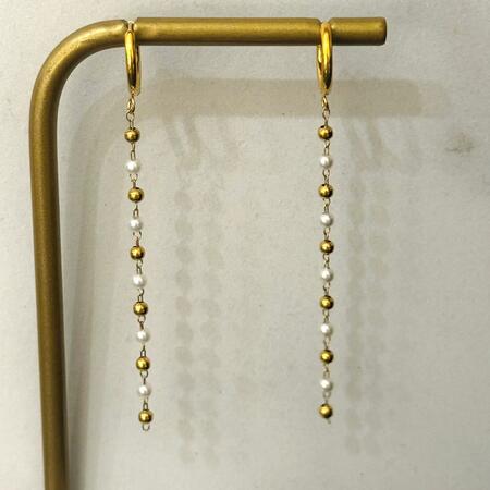 Orecchini Pendenti Bolden con Cerchi Placcato in Oro 14k