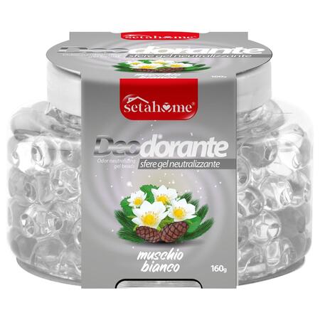 SETABLU DEO AMBIENTE SFERE 160 GR MUSCHIO BIANCO (Confezione da 24 pezzi) 