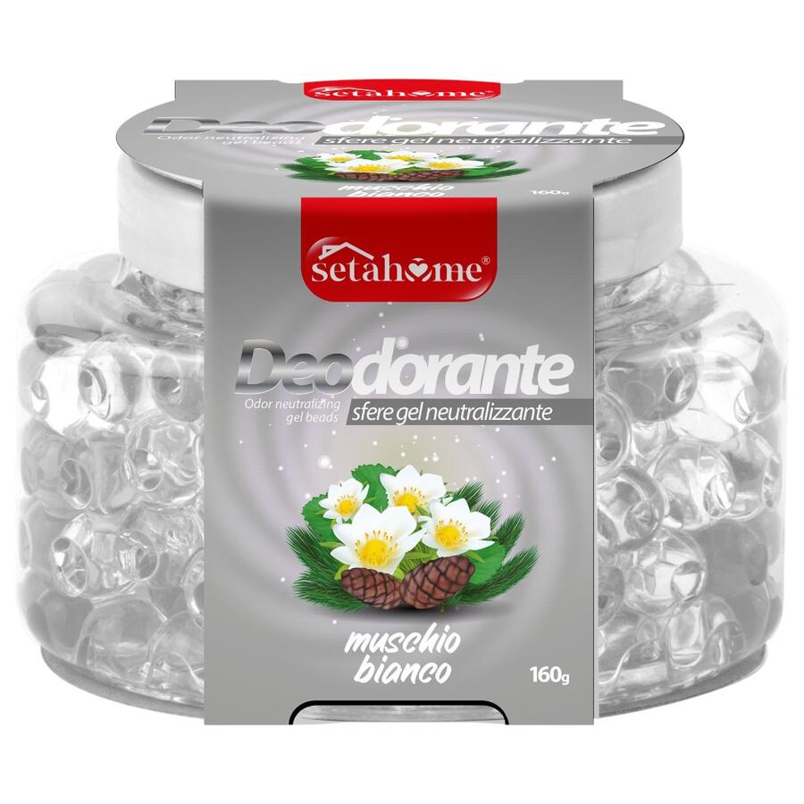 SETABLU DEO AMBIENTE SFERE 160 GR MUSCHIO BIANCO (Confezione da 24 pezzi) 