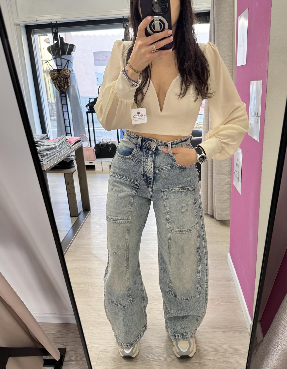 NOVITÀ Jeans baggy slavato