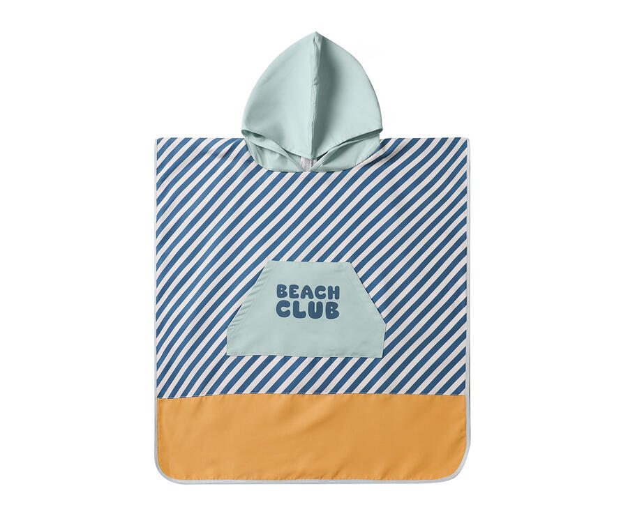 Poncho mare con cappuccio Stripes Blues & Beyond
