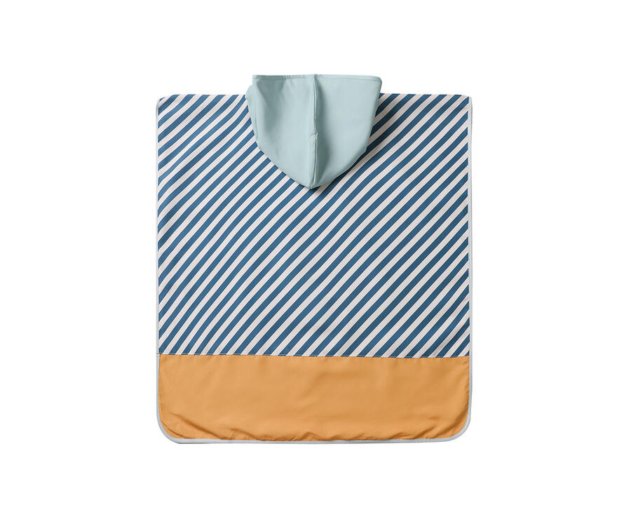 Poncho mare con cappuccio Stripes Blues & Beyond