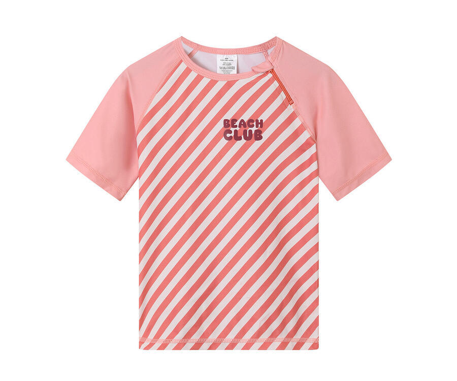 T-shirt nuoto UPF 50+ Stripes Bloom & Blush