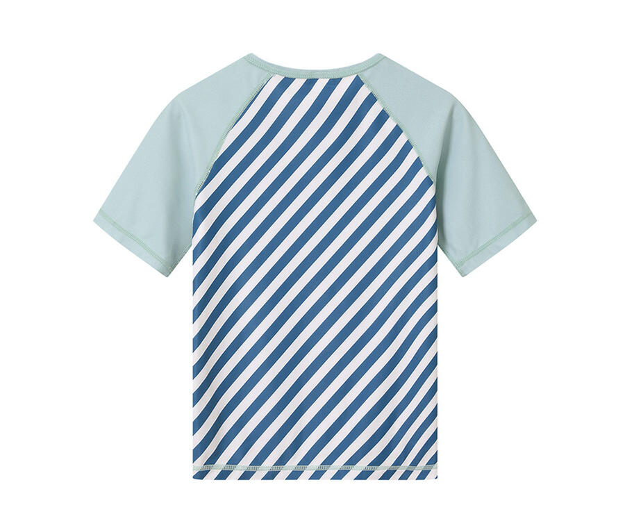 T-shirt nuoto UPF 50+ Stripes Blues & Beyond