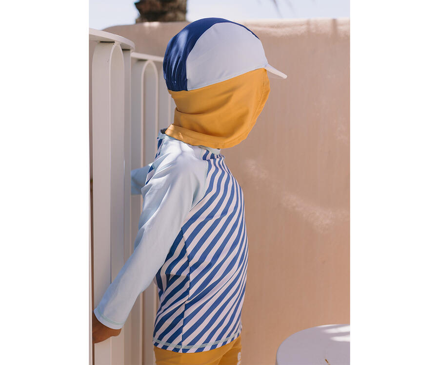 Maglia nuoto manica lunga UPF 50+ Stripes Blues & Beyond