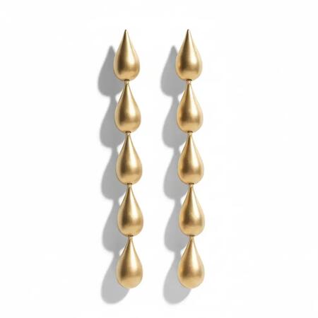 Orecchini pendenti in oro spazzolato Drip Placcato oro 14K