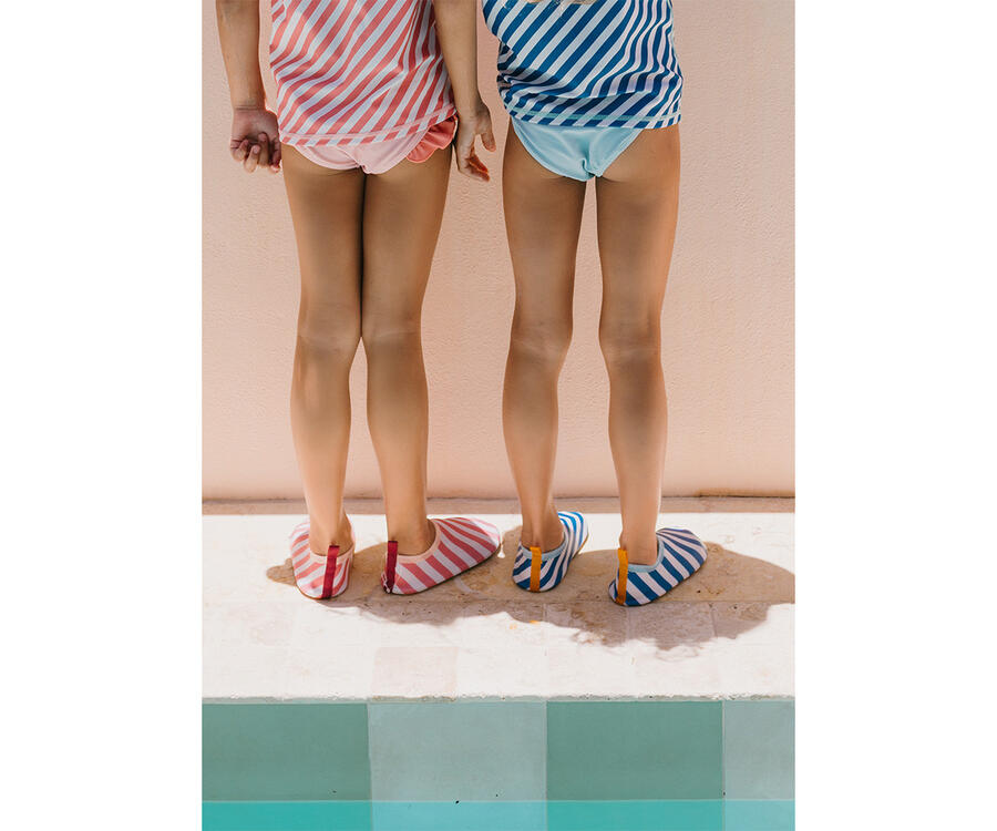 Scarpette Antiscivolo - Stripes Blues & Beyond