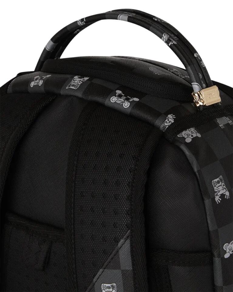 Sprayground Gray Peeking Character Check Backpack