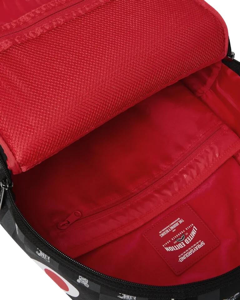 Sprayground Gray Peeking Character Check Backpack