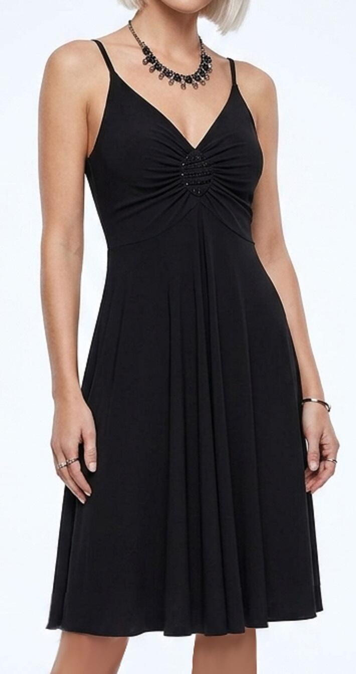 SOCIAL DANCE DRESS WITH CENTRAL ROOF STRASS LINKED TO CROSSROAD 4-0073