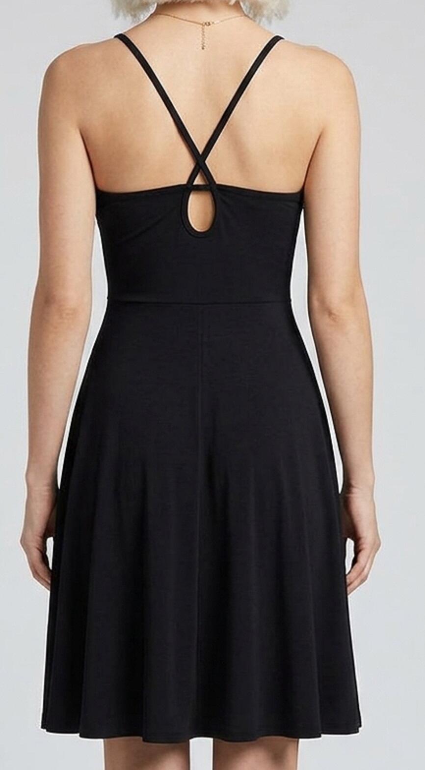 SOCIAL DANCE DRESS WITH CENTRAL ROOF STRASS LINKED TO CROSSROAD 4-0073