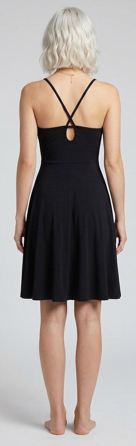 SOCIAL DANCE DRESS WITH CENTRAL ROOF STRASS LINKED TO CROSSROAD 4-0073