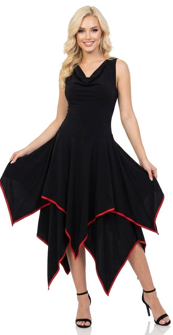 BACK-LACE-OUT DRESS AND FINAL SHEETS IN ELASTIC SWEATER WITH RED BORDINS 4-0104