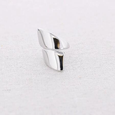 Anello Acciaio Doppia Foglia