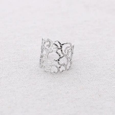 Anello Acciaio Filigrana Cuore